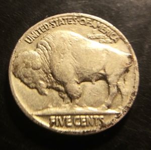 1935 double die reverse buffalo nickle